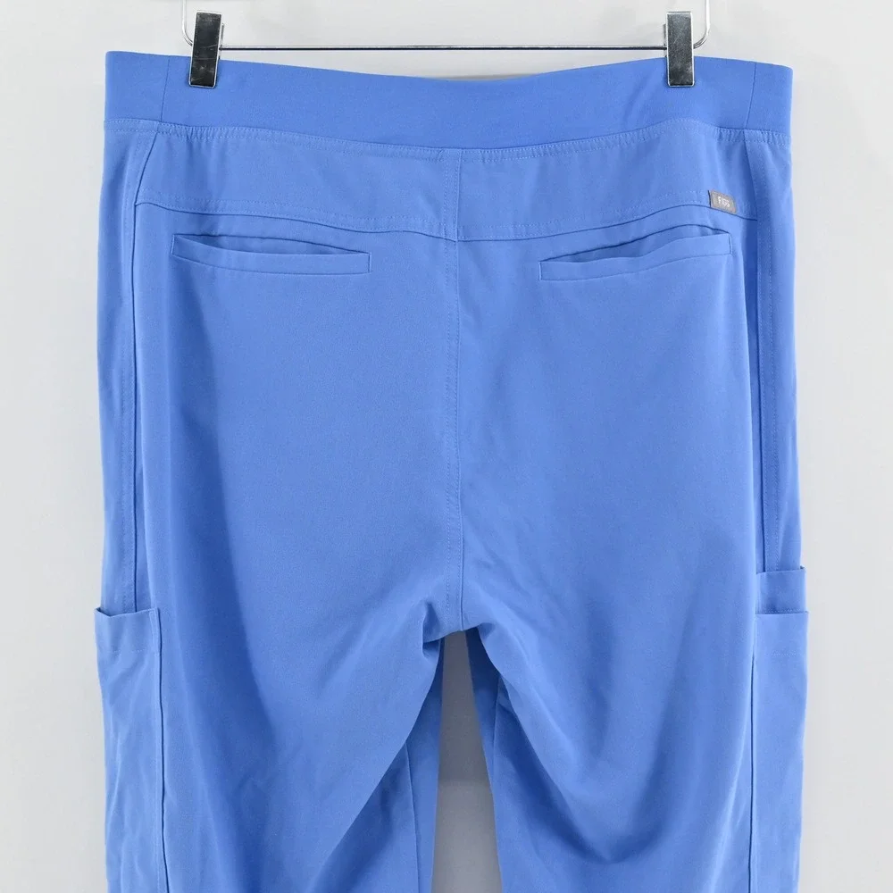 FIGS Mens Axim Technical Collection Scrub Pants Size L Short Blue‎ Cargo T2001S